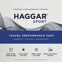 Haggar® Men's Sport Travel Performance Straight Fit Flat Front Pant