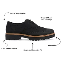Journee Collection Womens Claudiya Oxford Shoes Wide Width