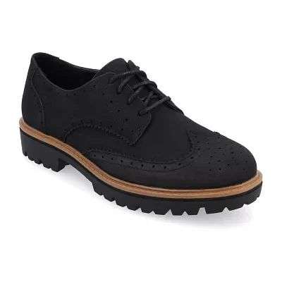 Journee Collection Womens Claudiya Oxford Shoes Wide Width