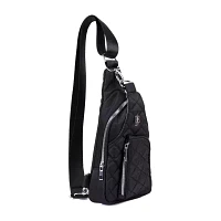 Julia Buxton Nylon Quilted Sling Womens Adjustable Straps Backpack