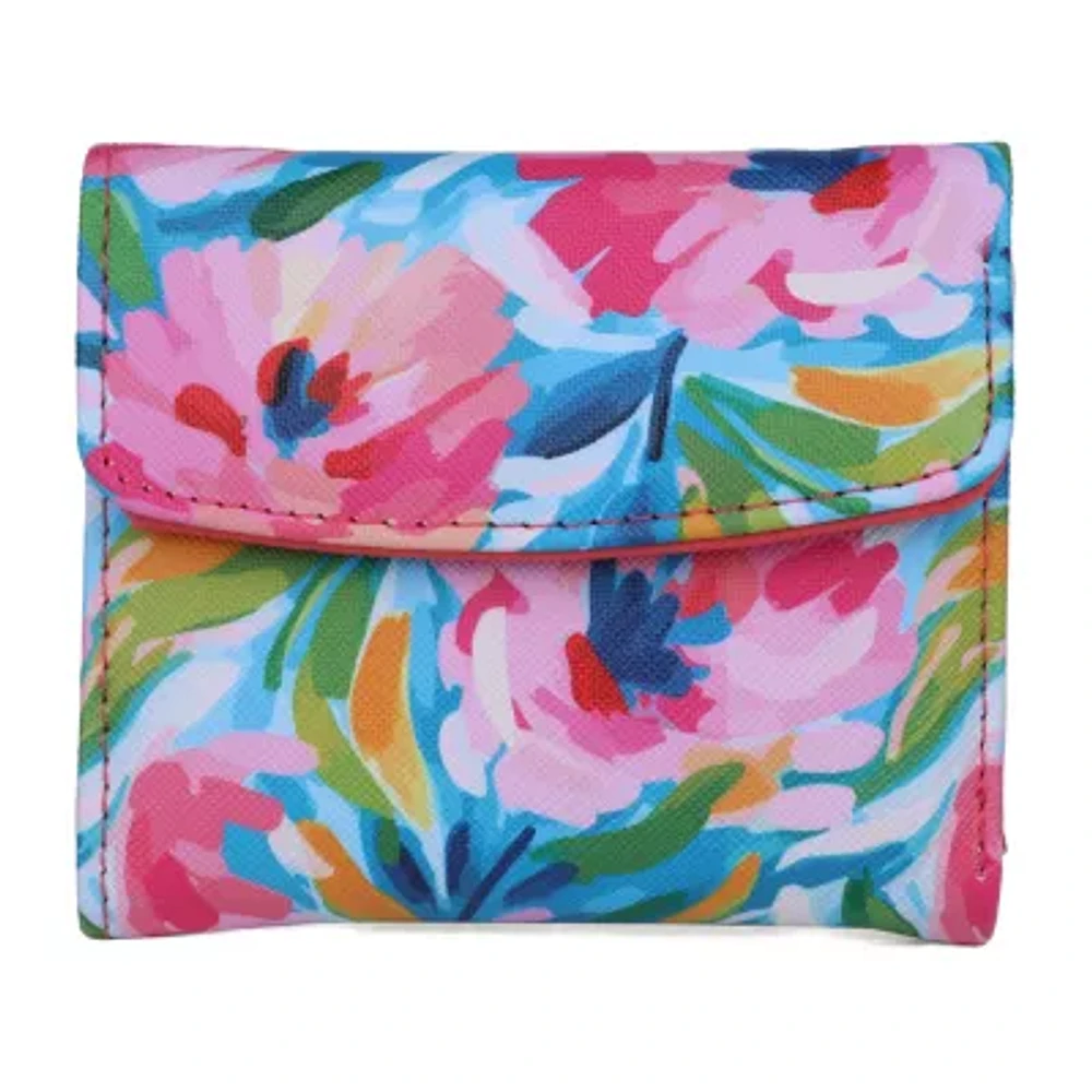 Julia Buxton Mini Trifold Womens RFID Blocking Wallet