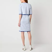 Perceptions Womens Geometric Jacket Dress