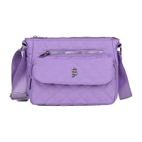 Julia Buxton Nylon Quilted Organizer Crossbody Bag