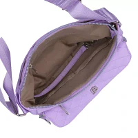 Julia Buxton Nylon Quilted Organizer Crossbody Bag