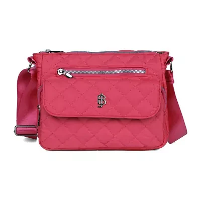 Julia Buxton Nylon Quilted Organizer Crossbody Bag