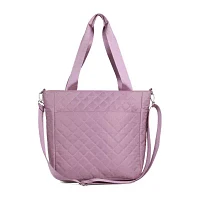 Julia Buxton Quilted Nylon  With Wristlet Tote Bag