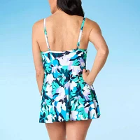 Liz Claiborne Womens Floral Swim Dress