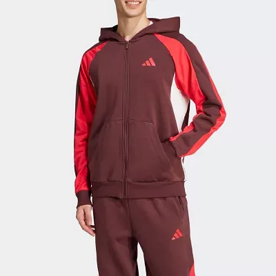 adidas French Terry Mens Hooded Long Sleeve Sweatshirt
