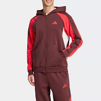 adidas French Terry Mens Hooded Long Sleeve Sweatshirt