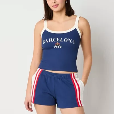 Arizona Womens Juniors Scoop Neck Tank Top