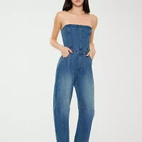 Forever 21 Barrel Leg Womens Sleeveless Jumpsuit-Juniors