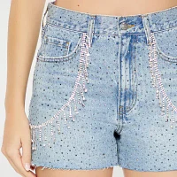 Forever 21 Womens High Rise Denim Short-Juniors