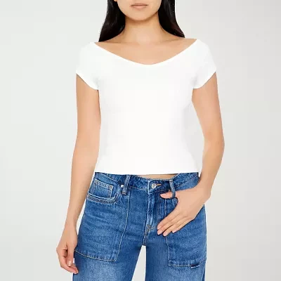 Forever 21 Womens Juniors V Neck Short Sleeve T-Shirt