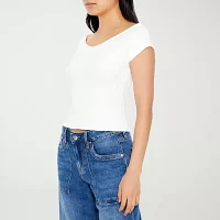 Forever 21 Womens Juniors V Neck Short Sleeve T-Shirt