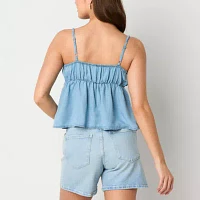 a.n.a Soft Drape Womens Split Tie Neck Camisole