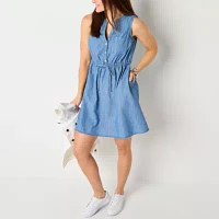 St. John's Bay Womens Sleeveless Shift Dress