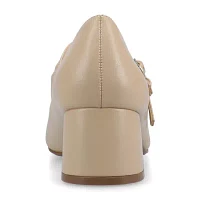 Journee Collection Womens Nally Square Block Heel Pumps