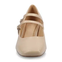 Journee Collection Womens Nally Square Block Heel Pumps
