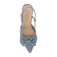 Journee Collection Womens Tailynn Pointed Toe Block Heel Pumps