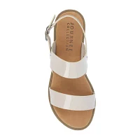 Journee Collection Womens Lavine Slingback Strap Flat Sandals