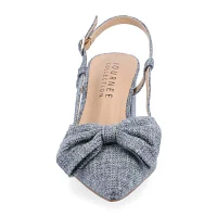 Journee Collection Womens Tailynn Pointed Closed Toe Block Heel Pumps