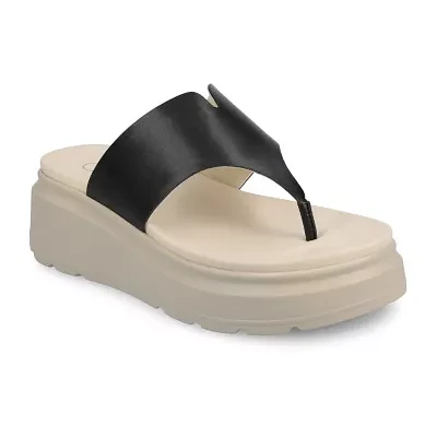 Journee Collection Womens Carah Wedge Sandals
