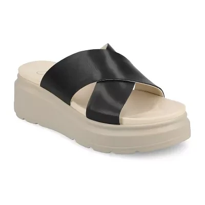 Journee Collection Womens Cathie Slide Sandals