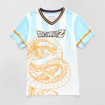 Little & Big Boys V Neck Short Sleeve Dragon Ball Z Jersey