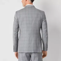 Stafford Mens Plaid Classic Fit Suit Jacket