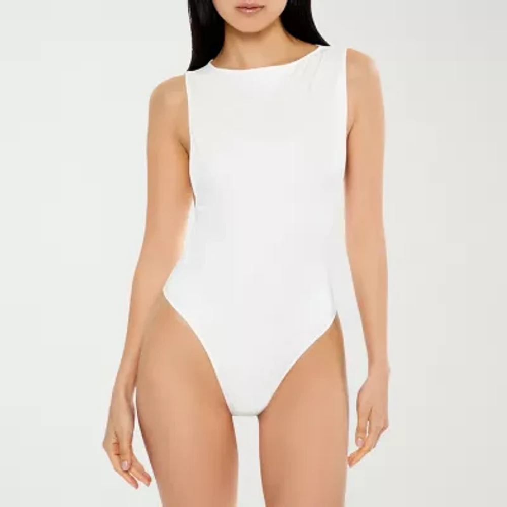 Forever 21 Womens Boat Neck Sleeveless Bodysuit Juniors