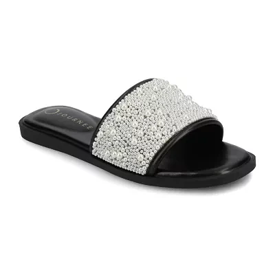 Journee Collection Womens Precly Flat Sandals