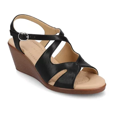 Journee Collection Womens Kedzieii Wedge Sandals