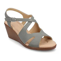 Journee Collection Womens Kedzieii Wedge Sandals