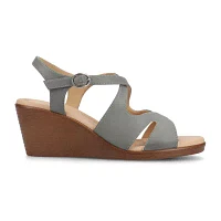 Journee Collection Womens Kedzieii Wedge Sandals