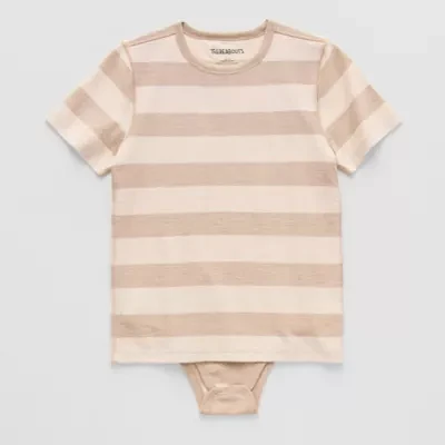 Thereabouts Little & Big Boys Adaptive Crew Neck Short Sleeve Bodysuit
