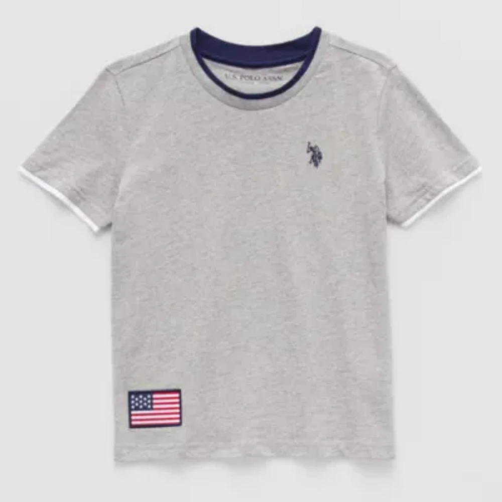 U.S. Polo Assn. Little & Big Boys Embroidered Crew Neck Short Sleeve T-Shirt