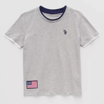 U.S. Polo Assn. Little & Big Boys Embroidered Crew Neck Short Sleeve T-Shirt