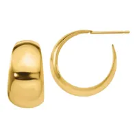 14K Gold 19mm Round Hoop Earrings