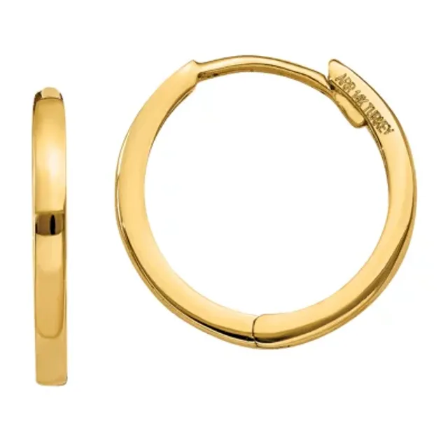 14K Gold 11.5mm Round Hoop Earrings - JCPenney