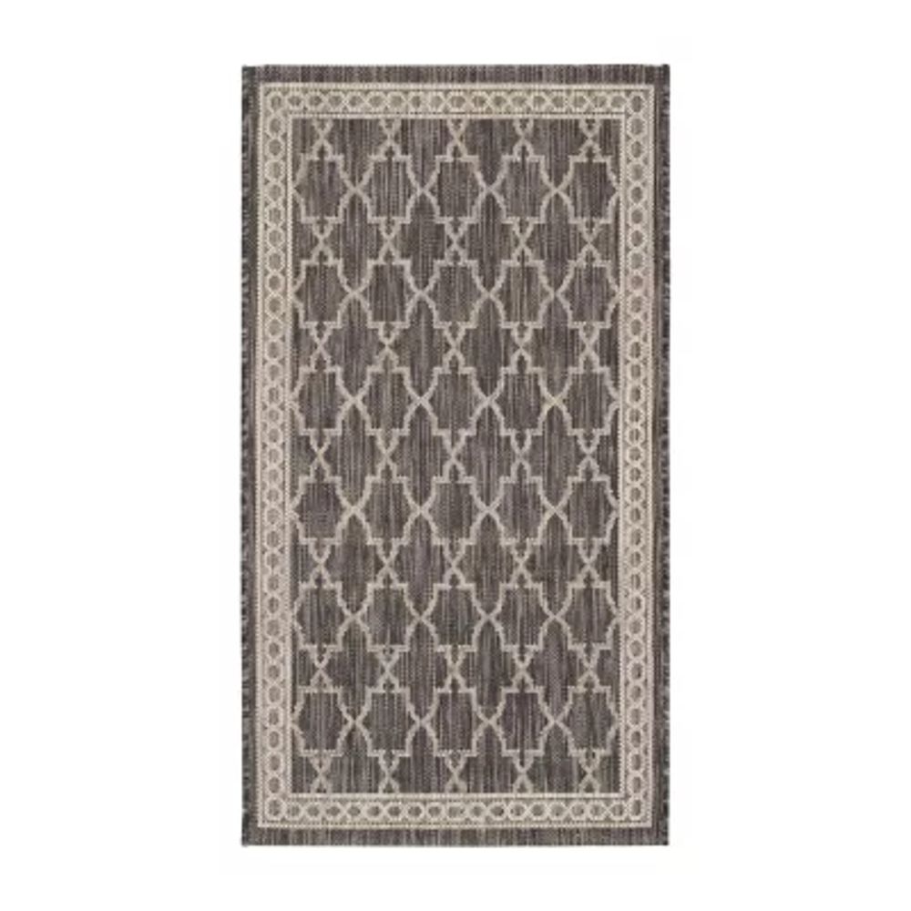 Safavieh Courtyard Collection Keeley Geometric Indoor/Outdoor Area Rug