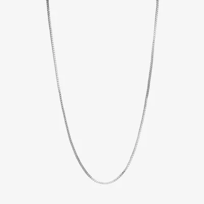 Silver Reflections Pure Over Brass 16-24" Box Chain Necklace