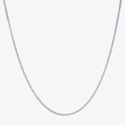 Pure Silver Over Brass 18 Inch Rolo Chain Necklace