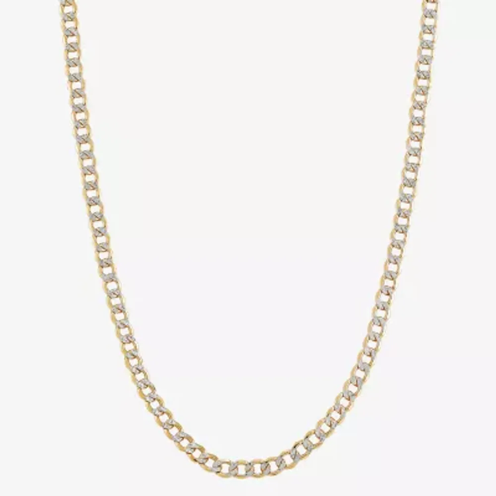 Unisex Adult 14K Gold 16 Inch Curb Chain Necklace