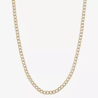 Unisex Adult 14K Gold 16 Inch Curb Chain Necklace