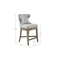 Madison Park Fillmore Dining Room Collection Counter Height Upholstered Swivel Bar Stool