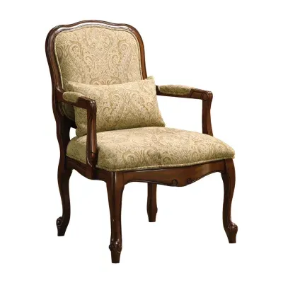Phaeton Wooden Upholstered Armchair