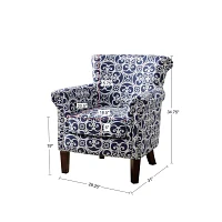 Madison Park Miri Navy Accent Chair