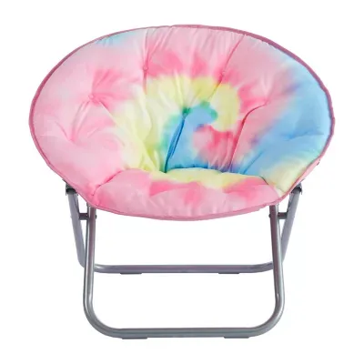 Urban Shop Oval Faux Fur Saucer Chair