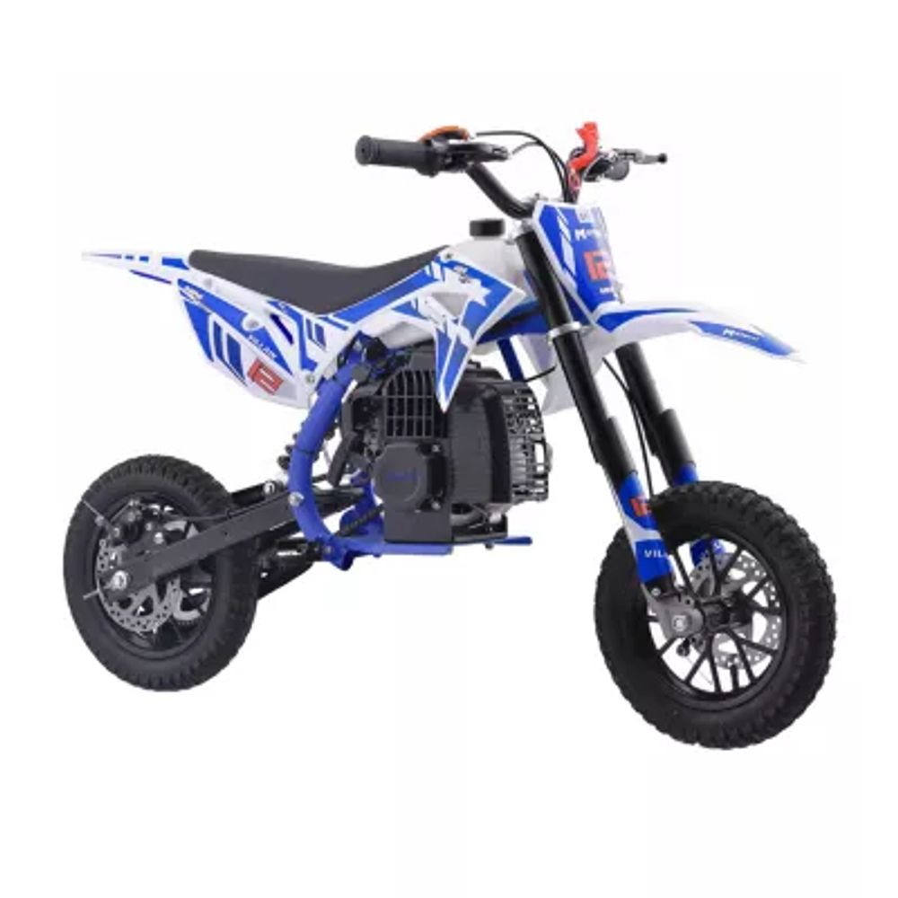 Mototec Villain 52cc 2-Stroke Kids Gas Dirt Bike Blue Ride-On Car