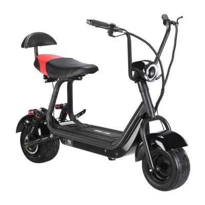 Mototec Mini Fat Tire 48v 500w Electric Scooter Black Ride-On Car